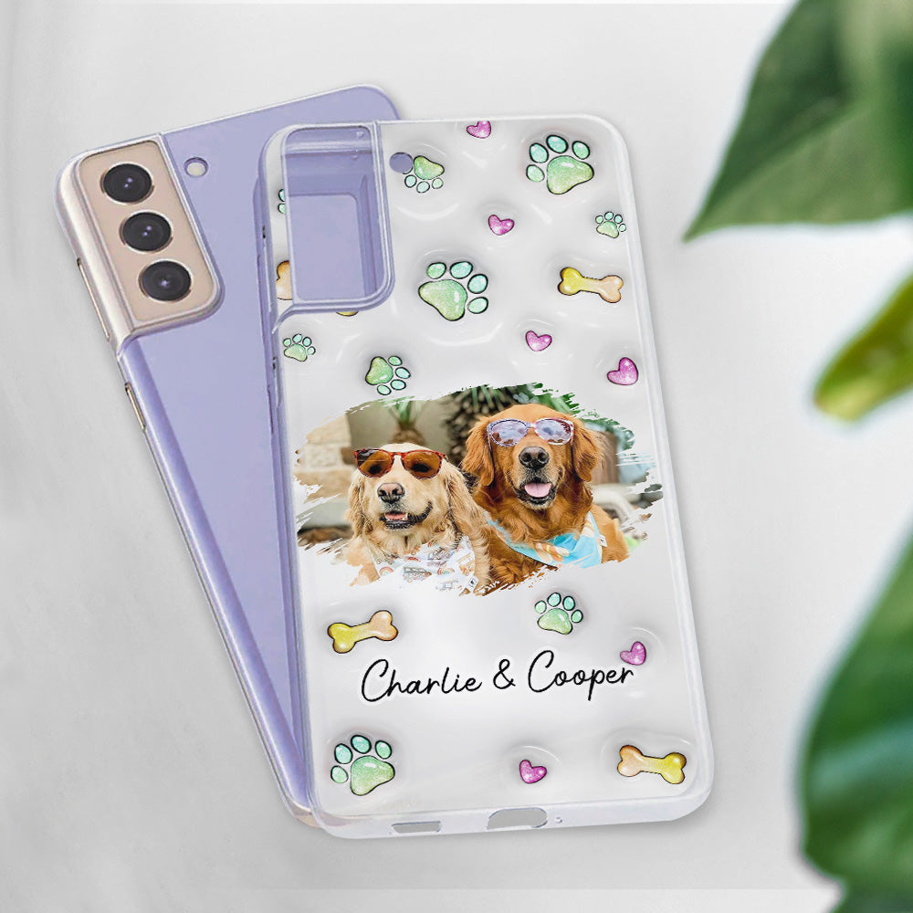 Lovely Human And Her Dogs Photo - Personalized 3D Inflated Effect Phone Case