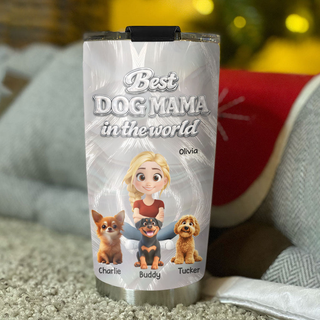 Custom Christmas Birthday Gifts For Dog Mom, Dog Lovers • Delusion Is Solution - Personalized 3D Effect Tumbler