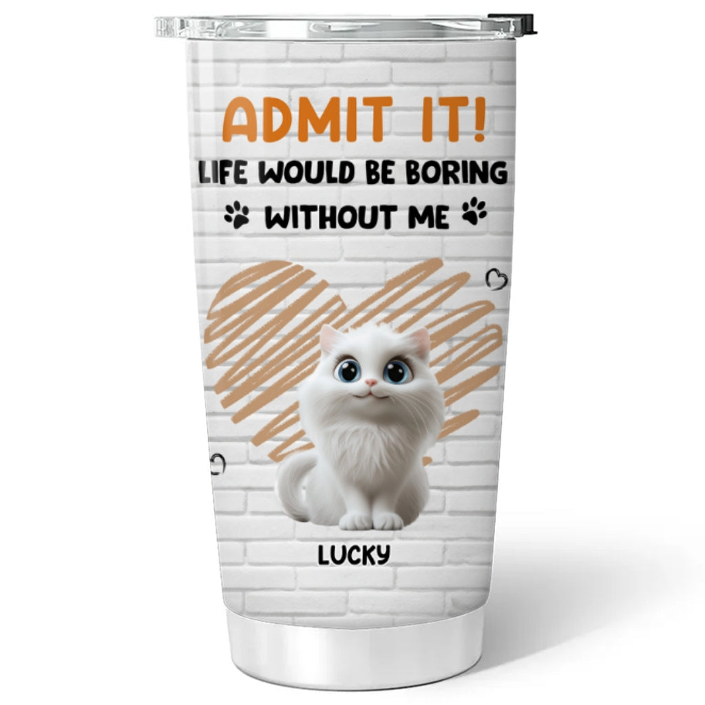 Custom Christmas Birthday Gifts For Cat Lovers • Let Me Tell You Cat - Personalized Tumbler