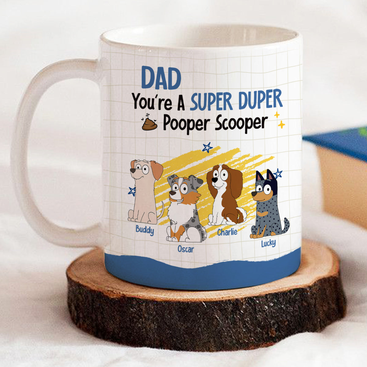 Custom Christmas Birthday Gifts For Dog Lovers • Pooper Scooper - Personalized Coffee Mug