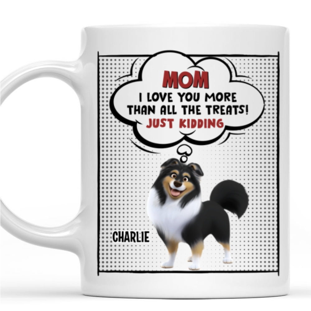Custom Mother's Father's day Birthday Gifts For Dog Lovers • All The Treats - Personalized Coffee Mug
