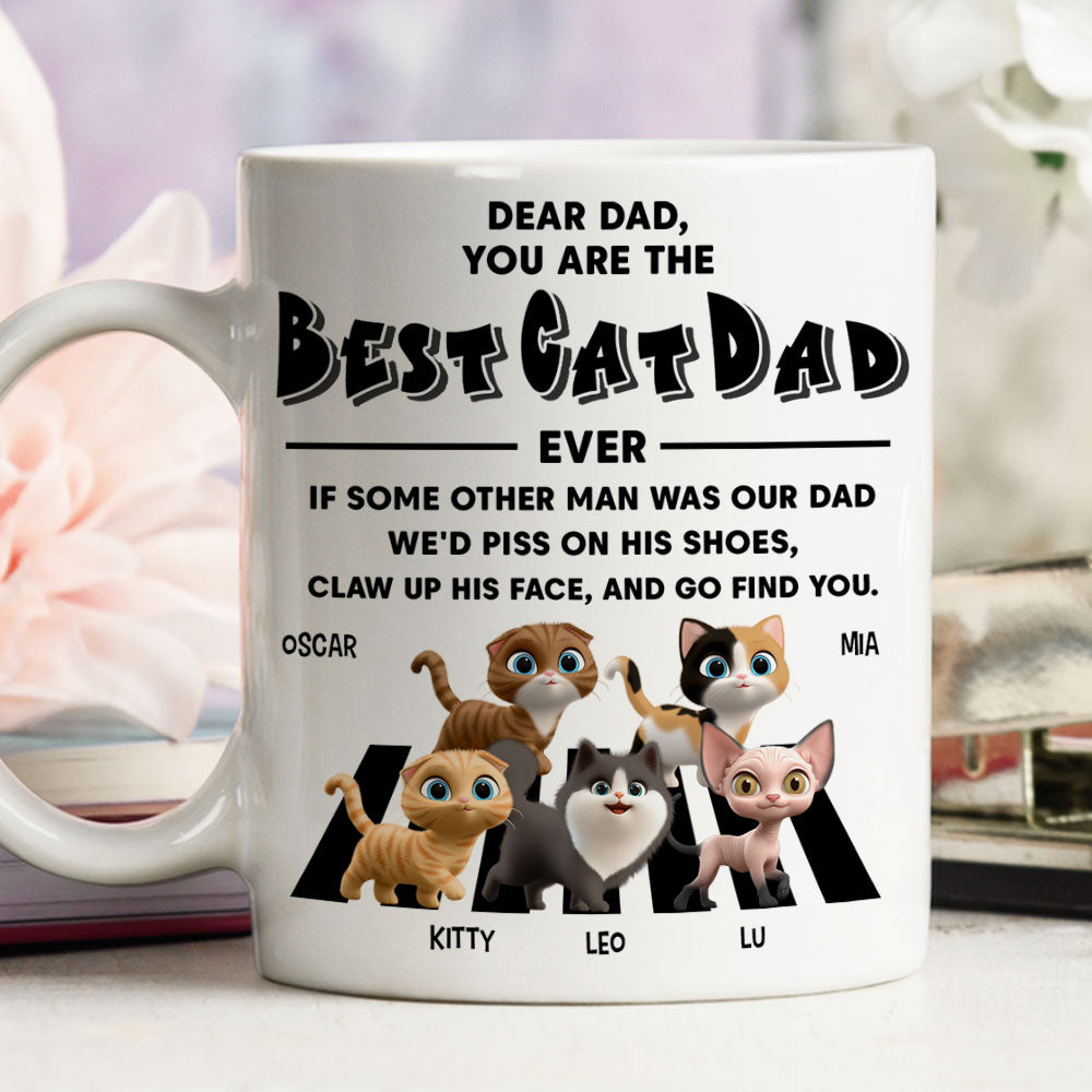 Custom Father's day Birthday Gifts For Cat Dad, Cat Lovers • Go Find You - Personalized Coffee Mug