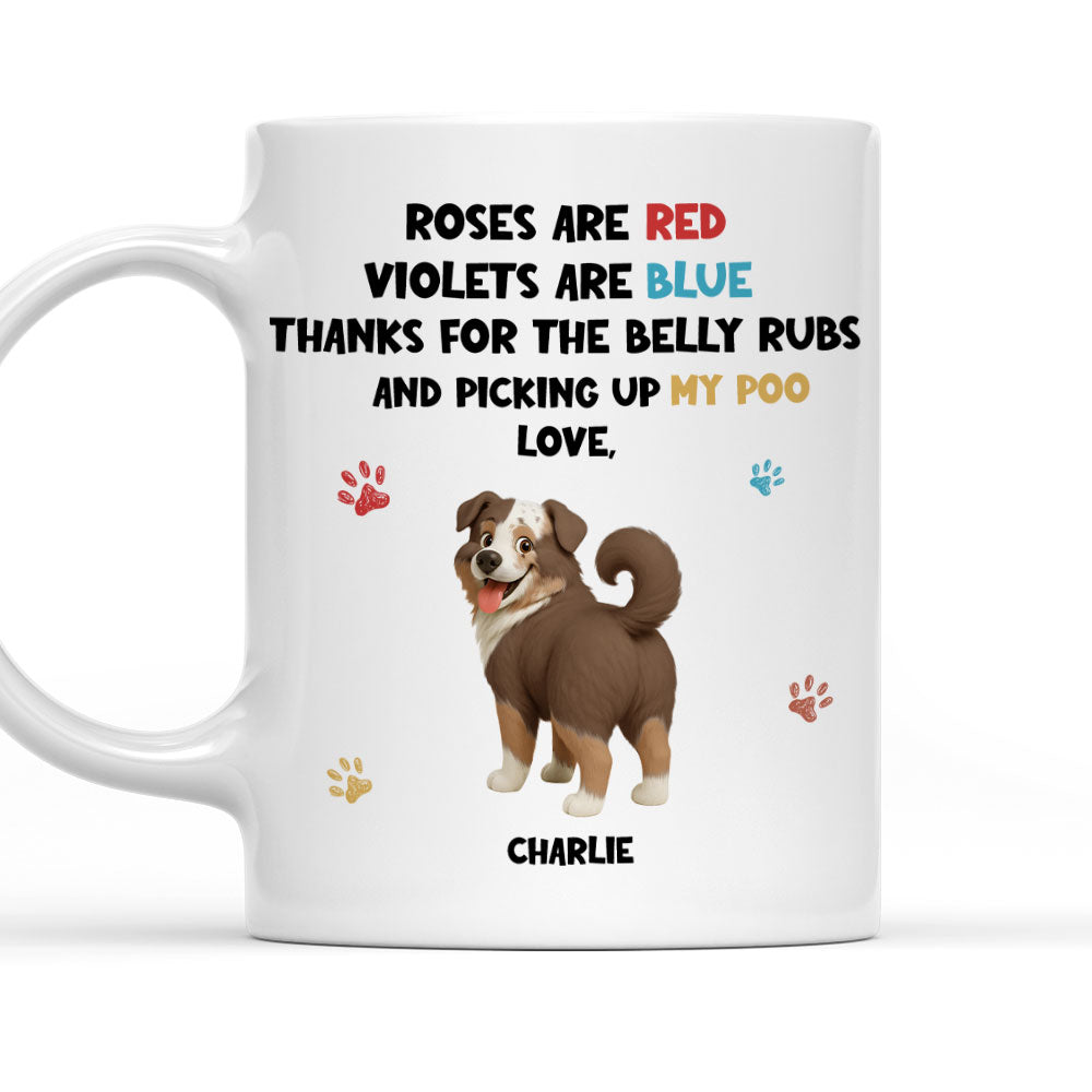 Custom Christmas Birthday Gifts For Dog Lovers • Funny Cartoon Red And Blue Dog - Personalized Coffee Mug