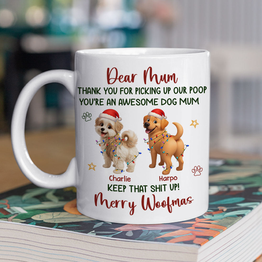 Custom Christmas Birthday Gifts For Dog Lovers • Awesome Dog Parent - Personalized Coffee Mug