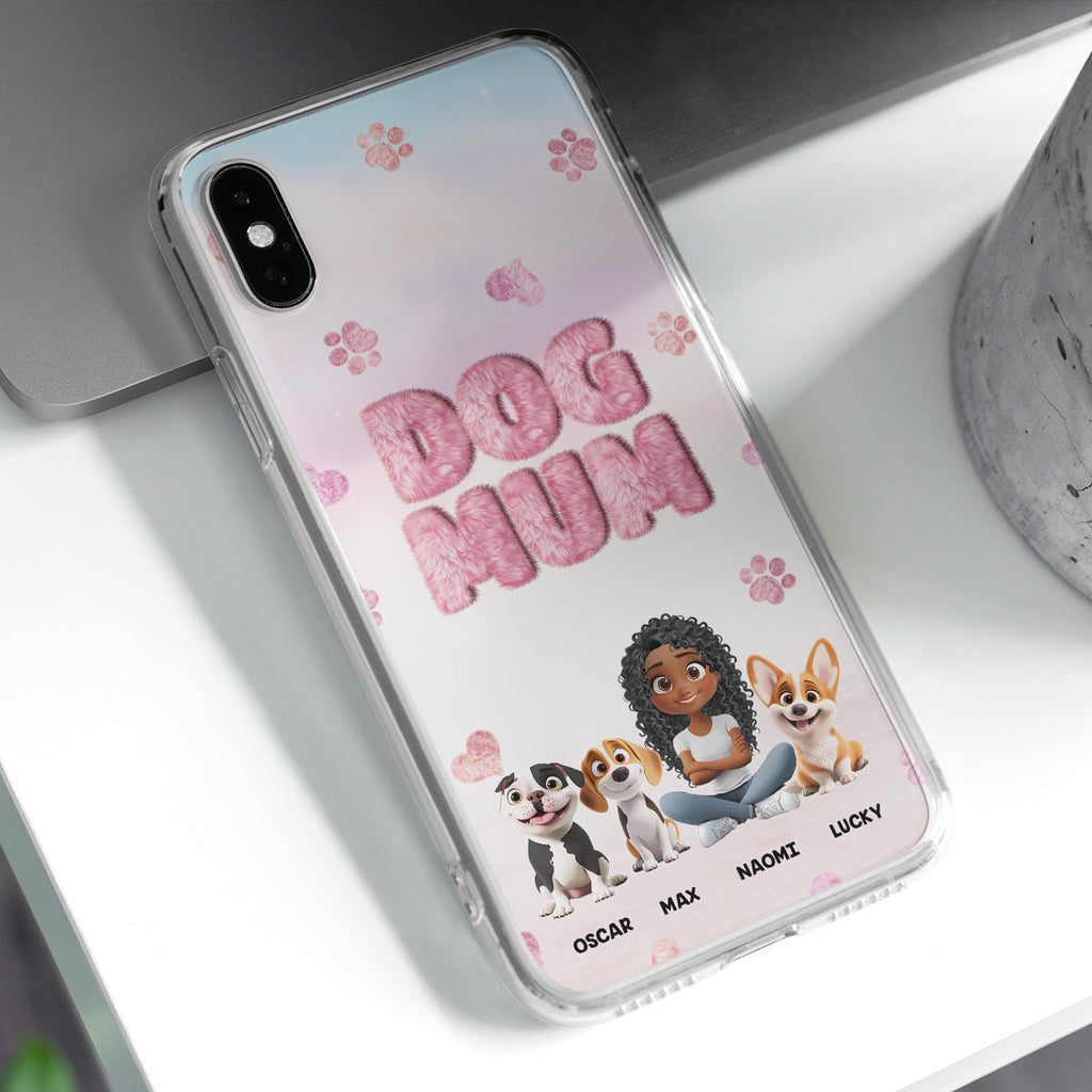Fluffy Dog Mom - Personalized Phone Case