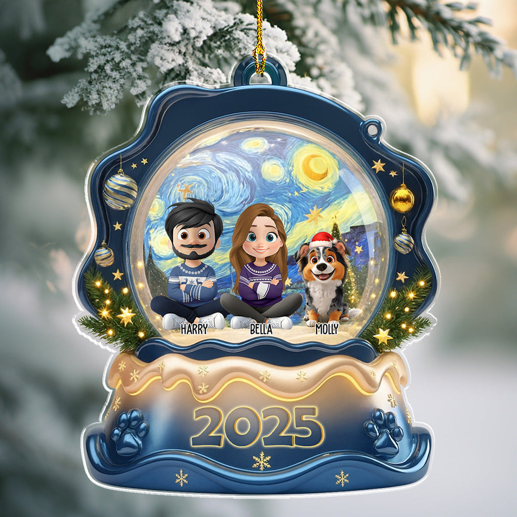 Custom Christmas Decor Home Birthday Gifts For Dog Lovers • The Forever Together Family - Personalized Acrylic Ornament