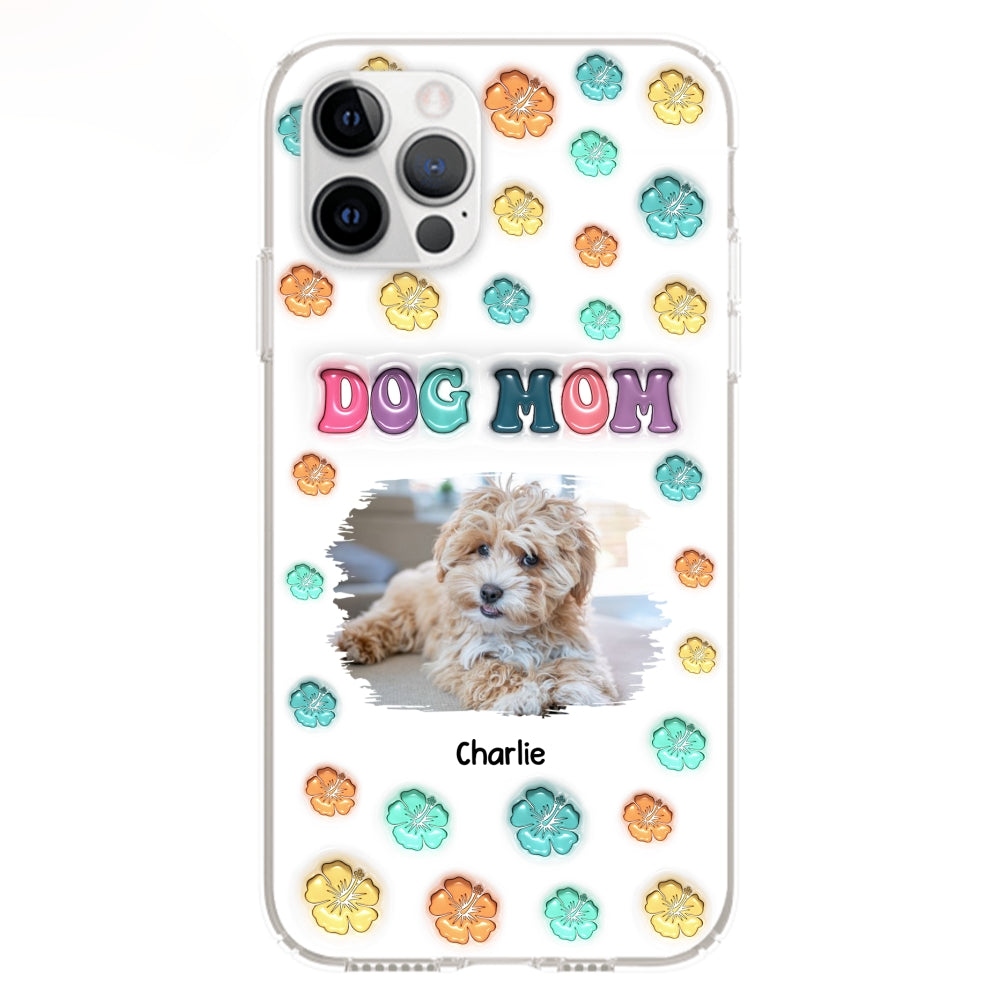 Dog Mom Summer Photo - Personalized 3D Inflated Effect Phone Case