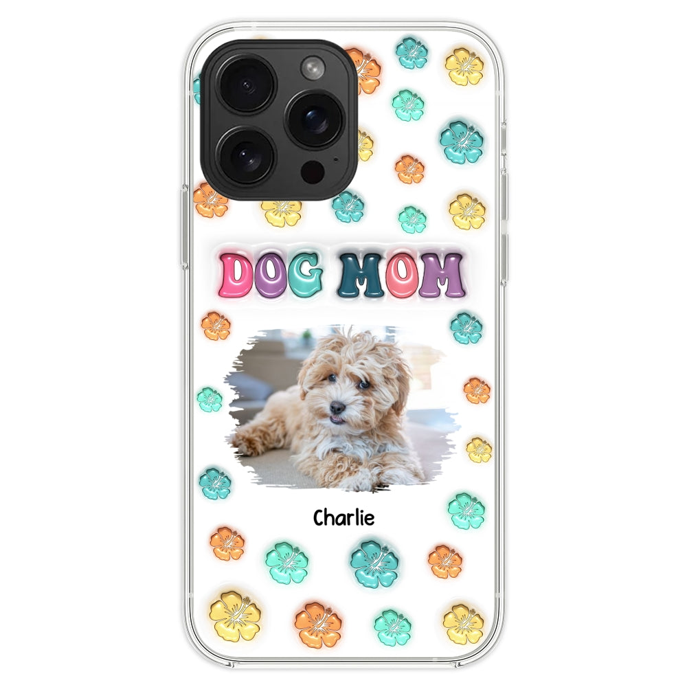Dog Mom Summer Photo - Personalized 3D Inflated Effect Phone Case