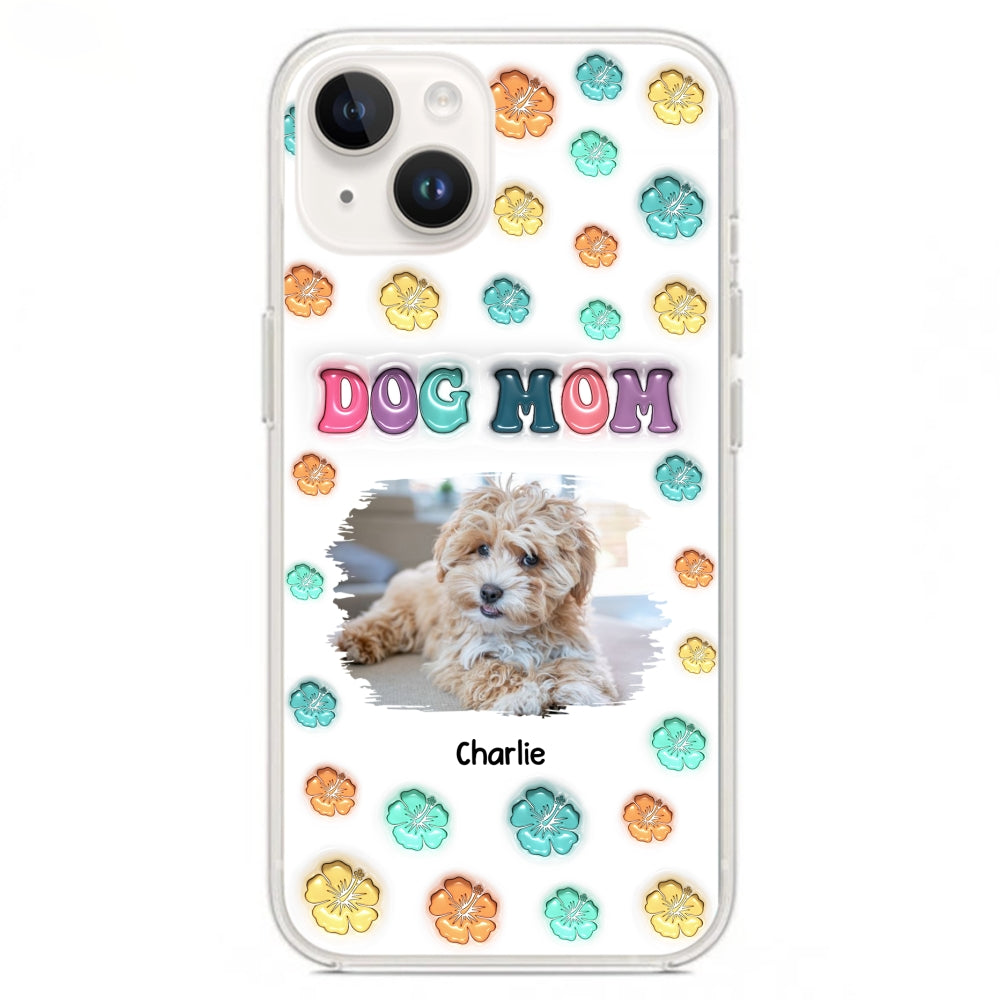 Dog Mom Summer Photo - Personalized 3D Inflated Effect Phone Case