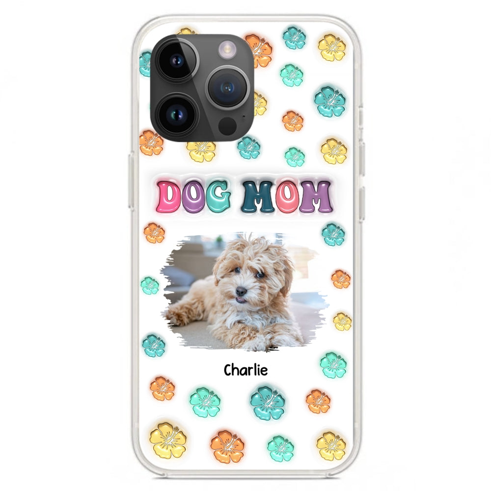 Dog Mom Summer Photo - Personalized 3D Inflated Effect Phone Case