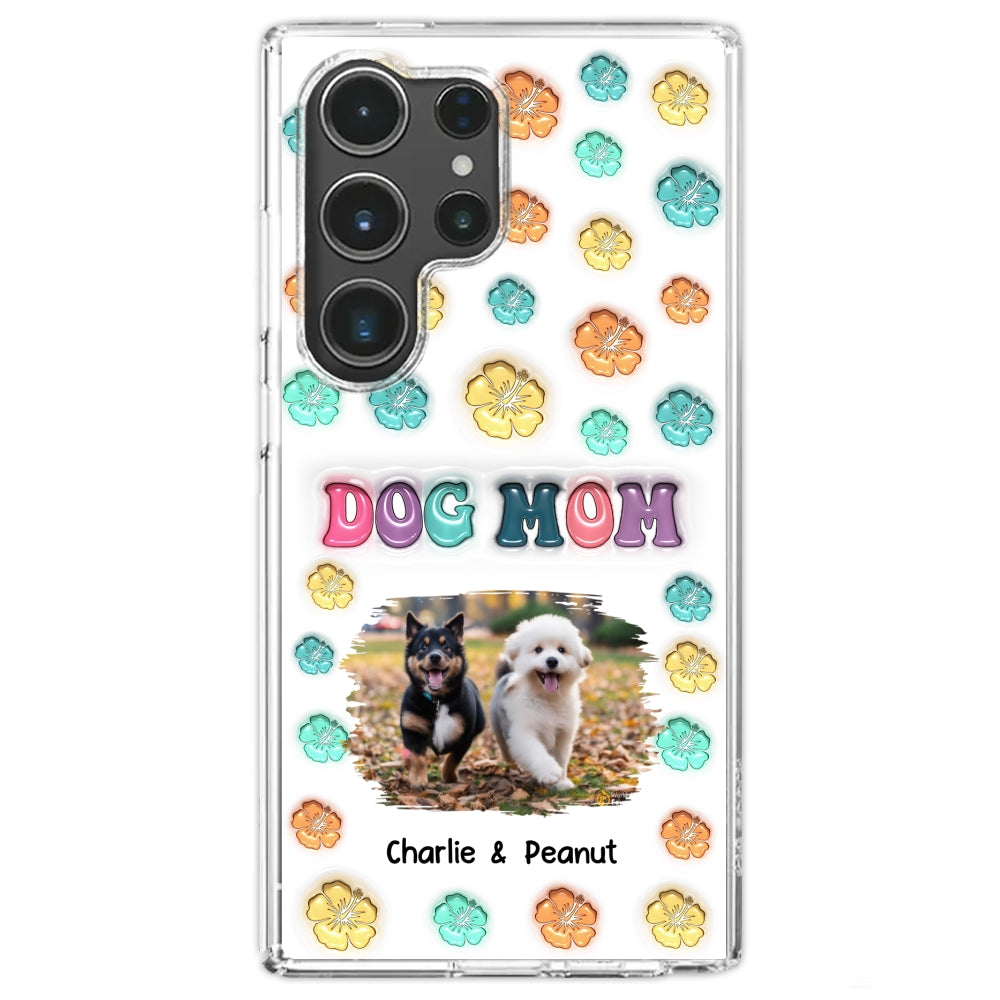 Dog Mom Summer Photo - Personalized 3D Inflated Effect Phone Case