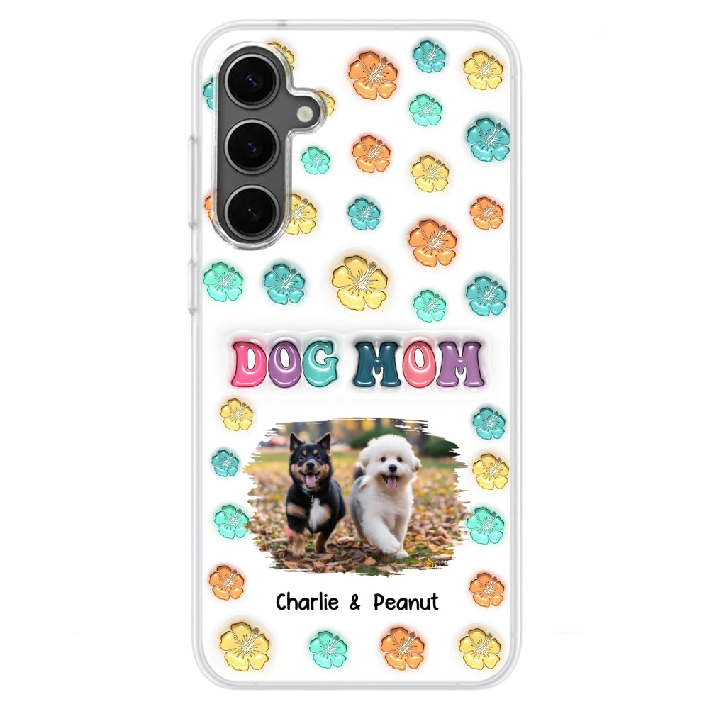 Dog Mom Summer Photo - Personalized 3D Inflated Effect Phone Case