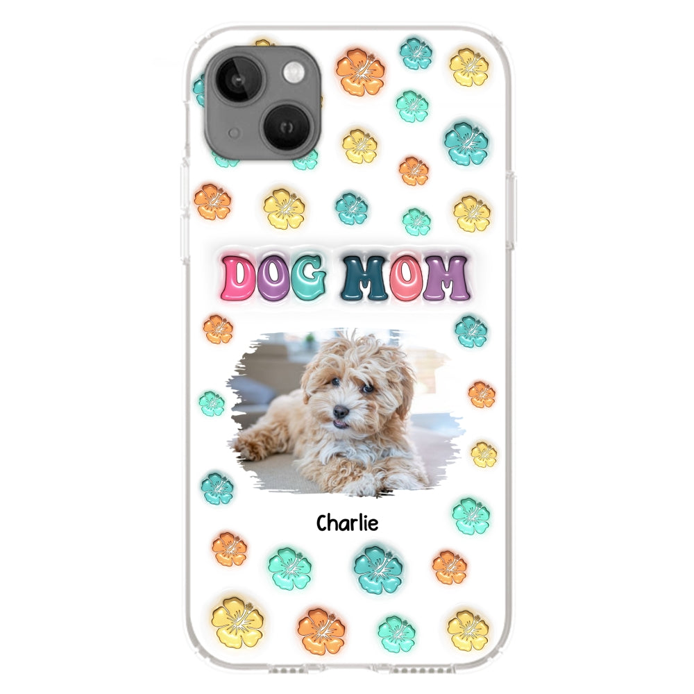 Dog Mom Summer Photo - Personalized 3D Inflated Effect Phone Case