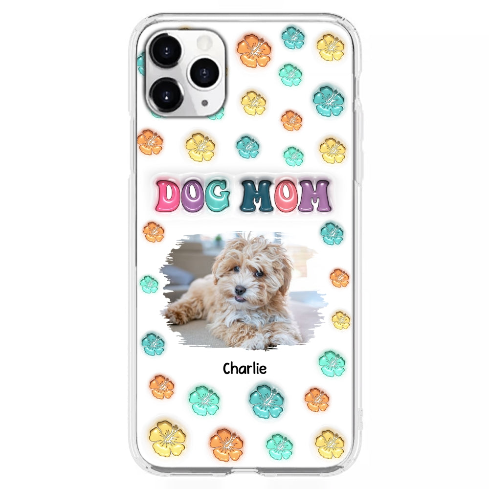 Dog Mom Summer Photo - Personalized 3D Inflated Effect Phone Case