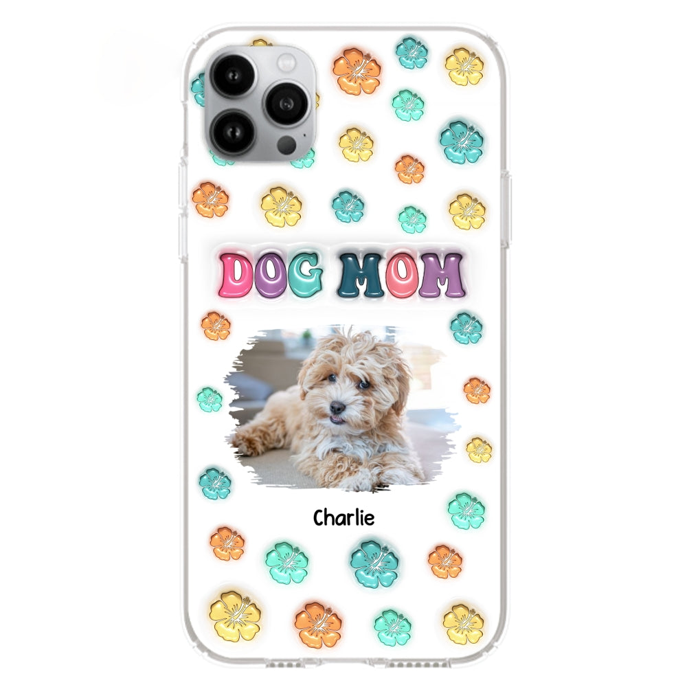Dog Mom Summer Photo - Personalized 3D Inflated Effect Phone Case