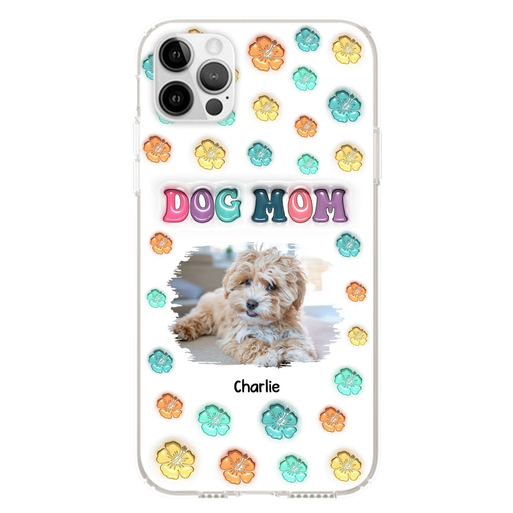 Dog Mom Summer Photo - Personalized 3D Inflated Effect Phone Case