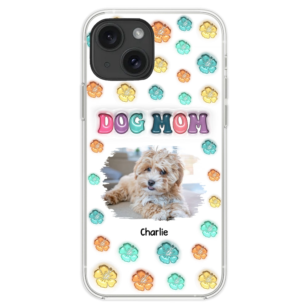 Dog Mom Summer Photo - Personalized 3D Inflated Effect Phone Case