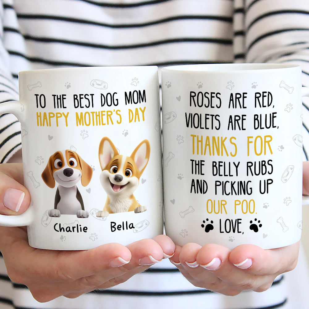 Custom Mother's day Birthday Gifts For Dog Mom, Dog Lovers • Picking Up Our Poo - Personalized Coffee Mug
