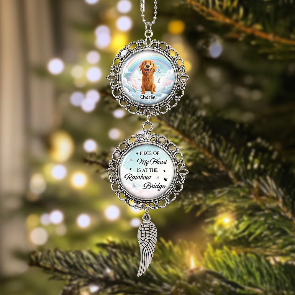 Custom Christmas Decor Home Birthday Gifts For Dog Lovers • A Piece Of My Heart - Personalized Charming Ornament