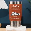 Custom Father's day Birthday Gifts For Dog Dad, Dog Lovers • I Own You For Sure - Personalized Leather Tumbler