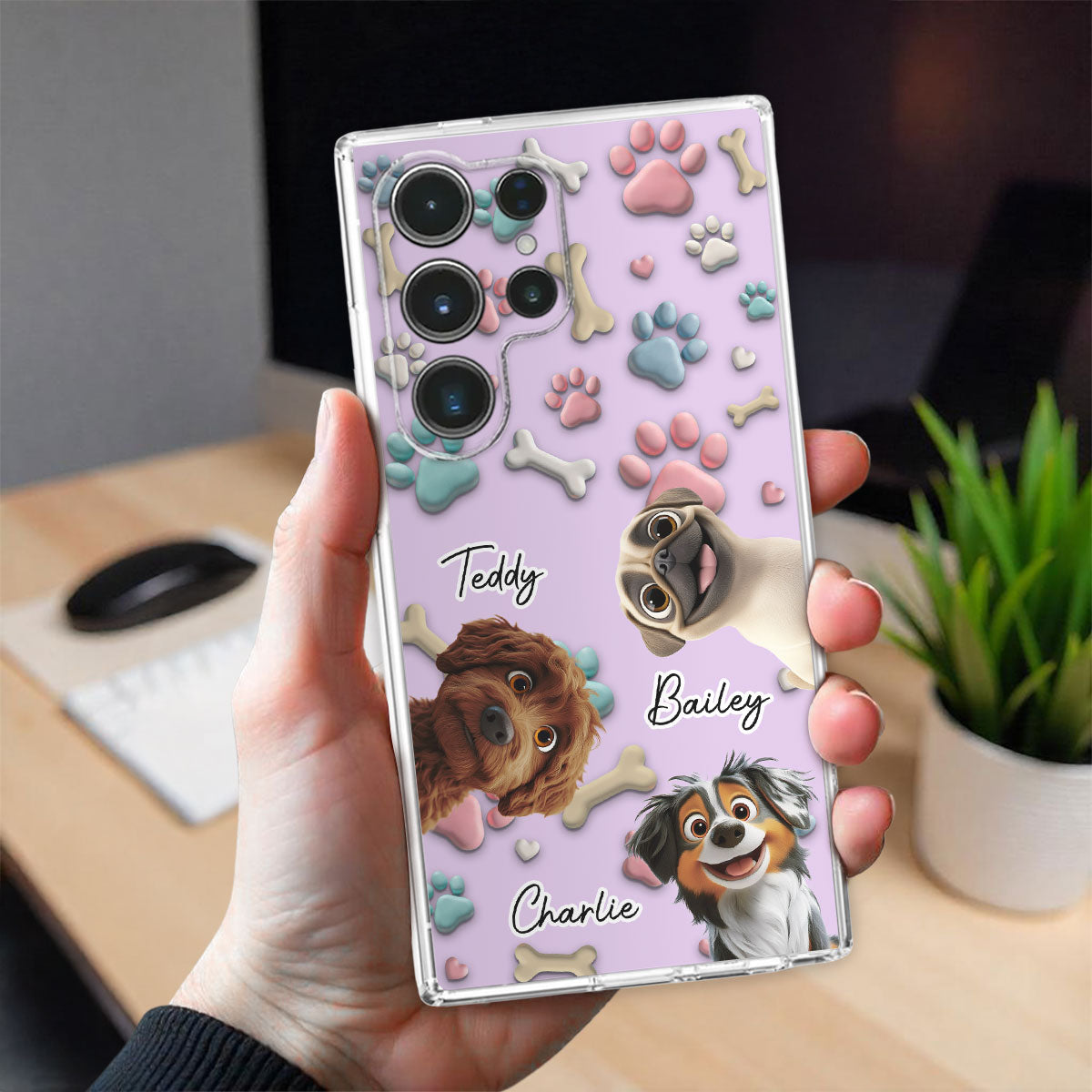 Lovely Dog Cartoon Version 2 - Personalized Phone Case