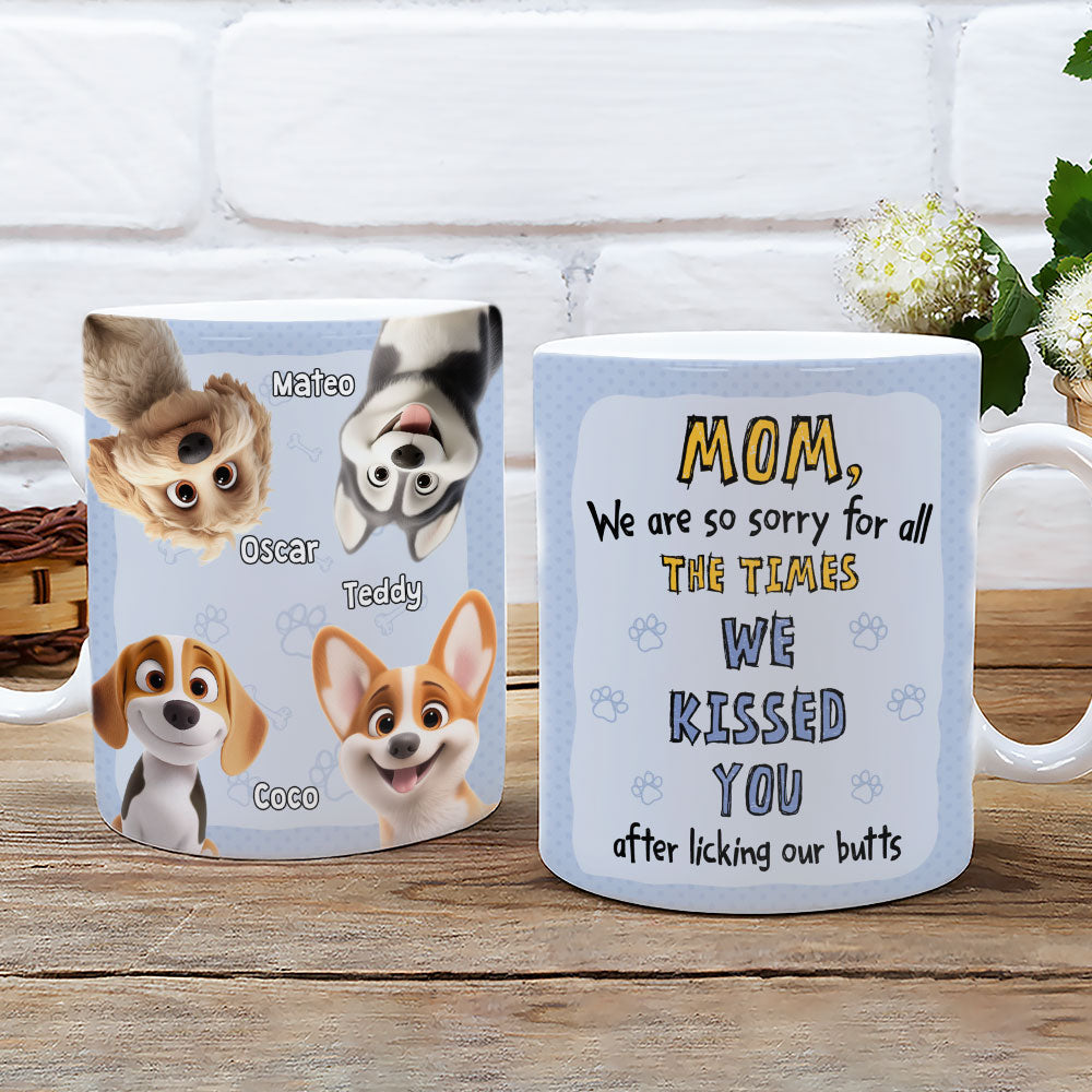 Custom Mother's Father's day Birthday Gifts For Dog Lovers • Licking The Butt - Personalized Coffee Mug