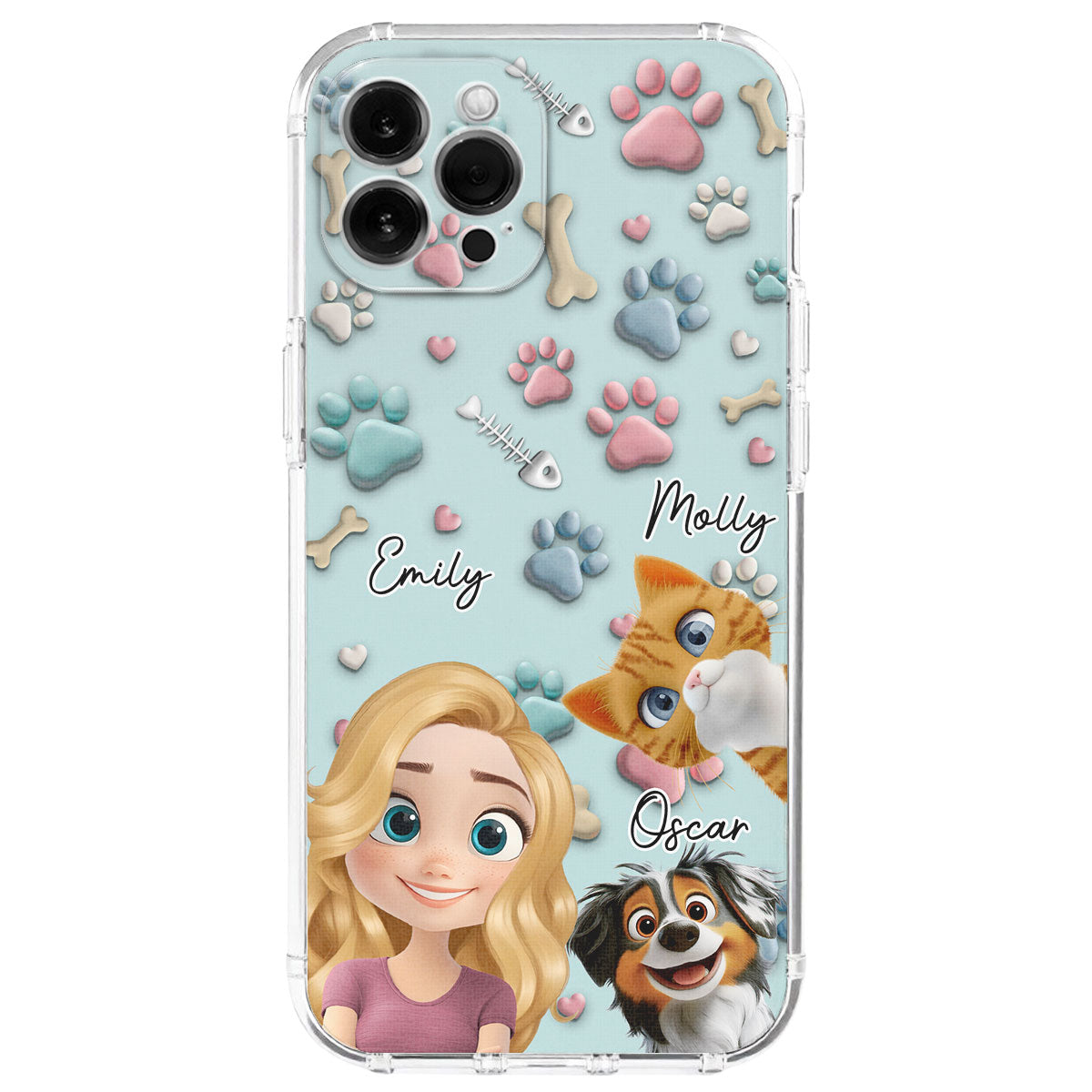 Pet And Human Cartoon - Personalized Phone Case
