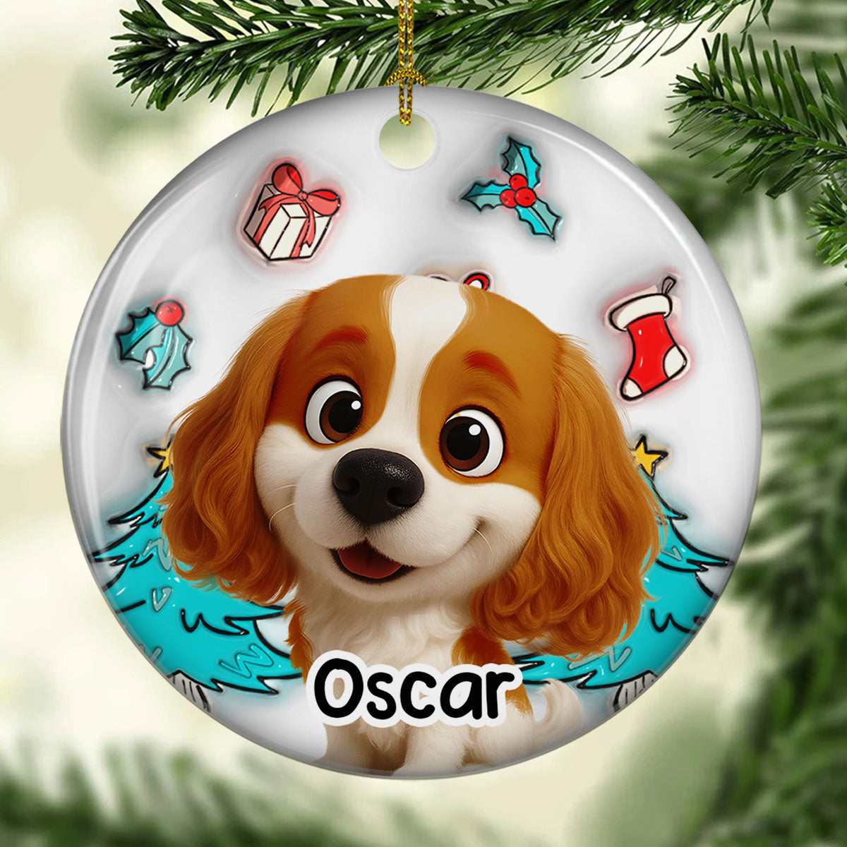 I am Santa - Personalized 3D Inflated Effect Ceramic Ornament