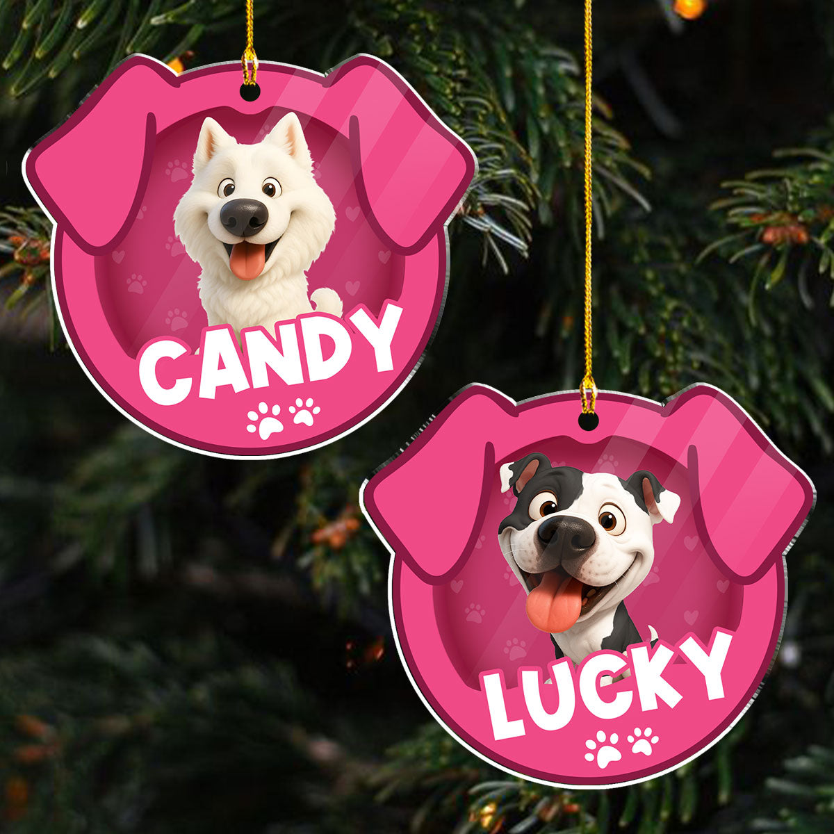 Furry Joy - Personalized Acrylic Ornament