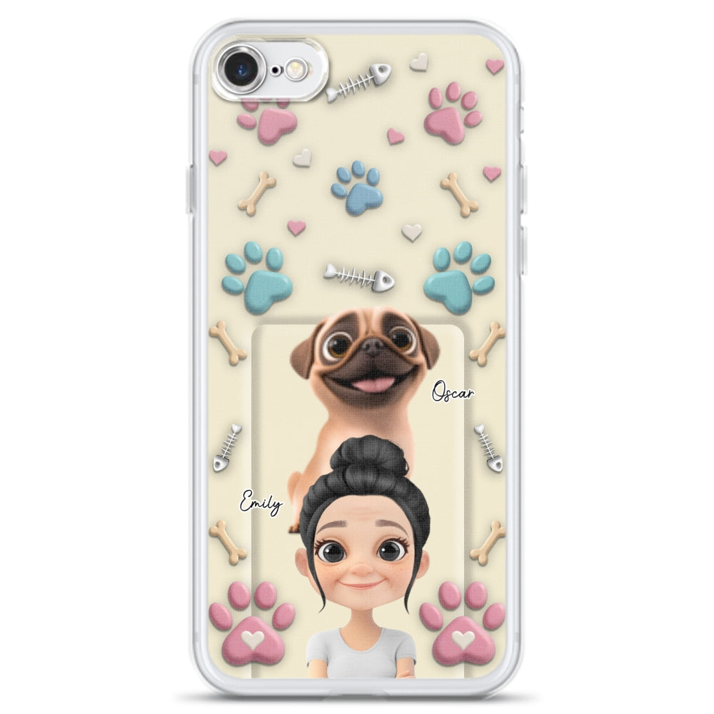 Pet Mom Cartoon - Personalized 3D Effect Phone Case