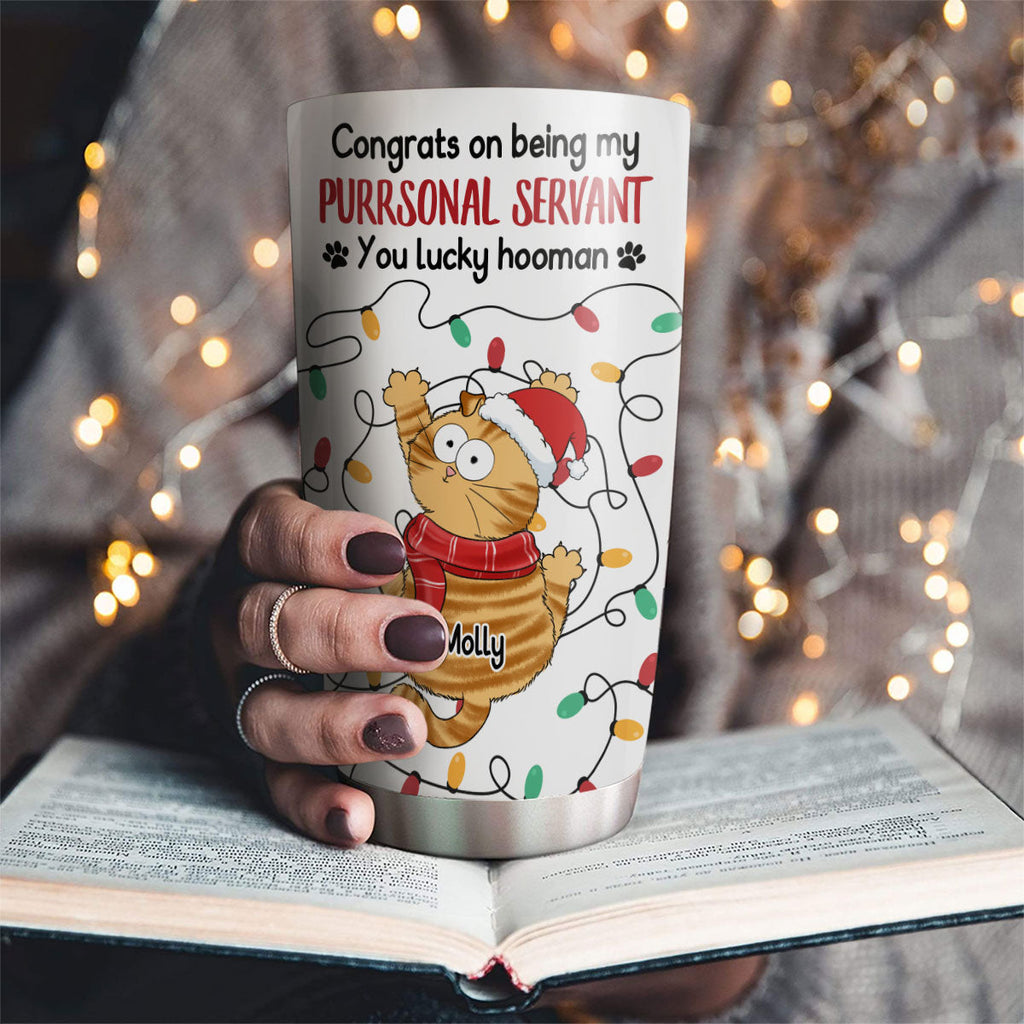 Custom Christmas Birthday Gifts For Pet Lovers • Congrats Human - Personalized Tumbler