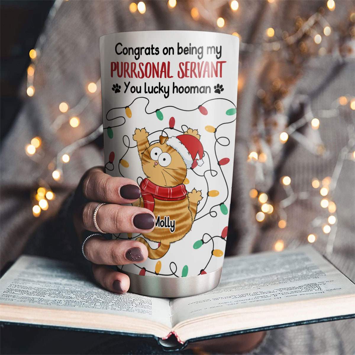 Custom Christmas Birthday Gifts For Pet Lovers • Congrats Human - Personalized Tumbler