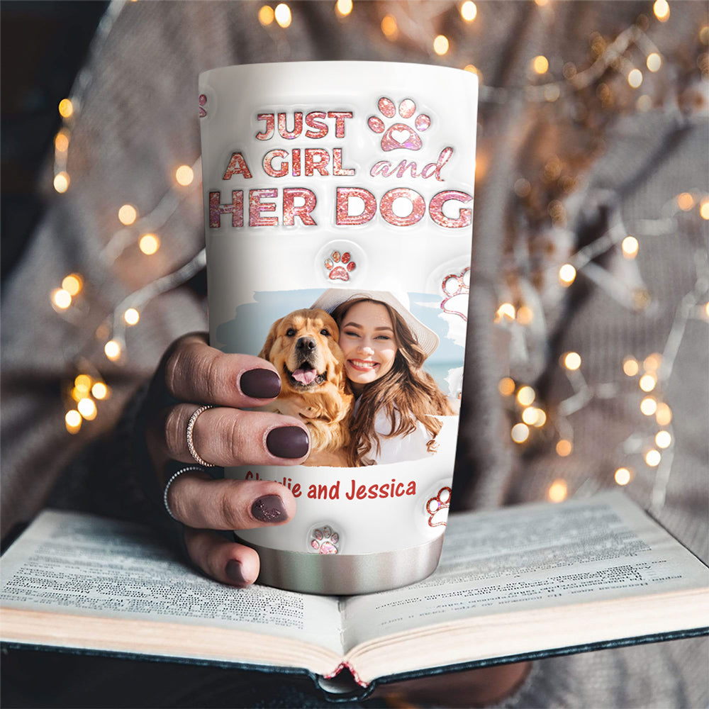 Custom Photo Christmas Birthday Gifts For Dog Mom, Dog Lovers • You Are The Miracle Photo - Personalized 3D Inflated Effect Tumbler
