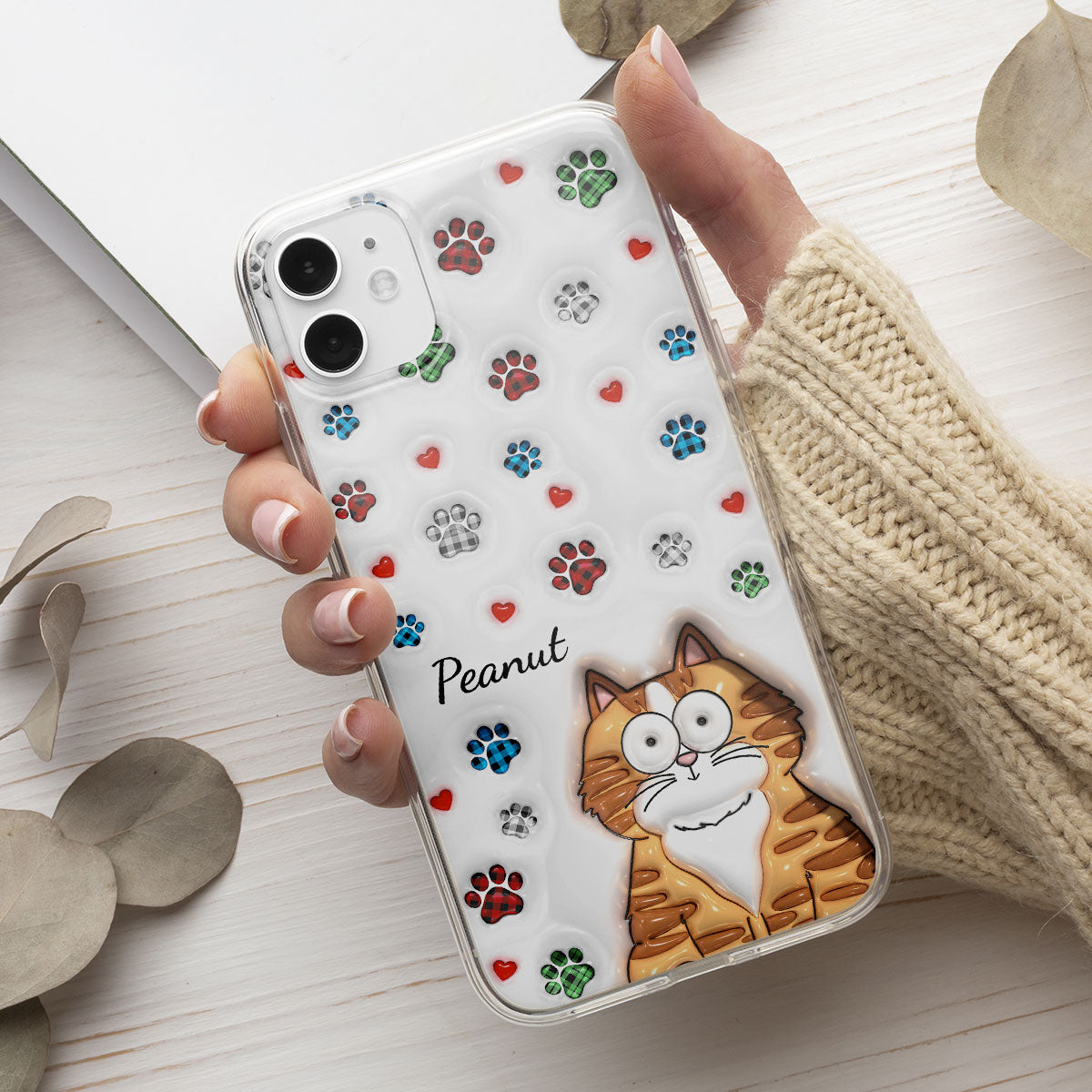 Lovely Cat Babies - Personalized 3D Inflated Effect Phone Case