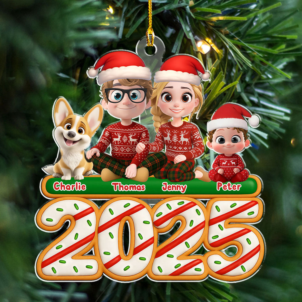 Custom Christmas Decor Home Birthday Gifts For Dog Lovers • We And Our Kids Tree Cake - Personalized Acrylic Ornament