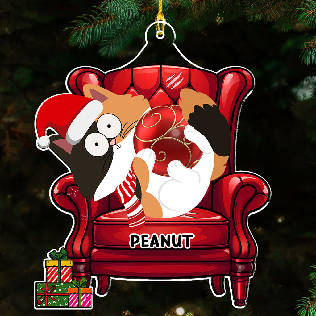 Custom Christmas Decor Home Birthday Gifts For Cat Lovers • Funny Cat Christmas - Personalized Acrylic Ornament