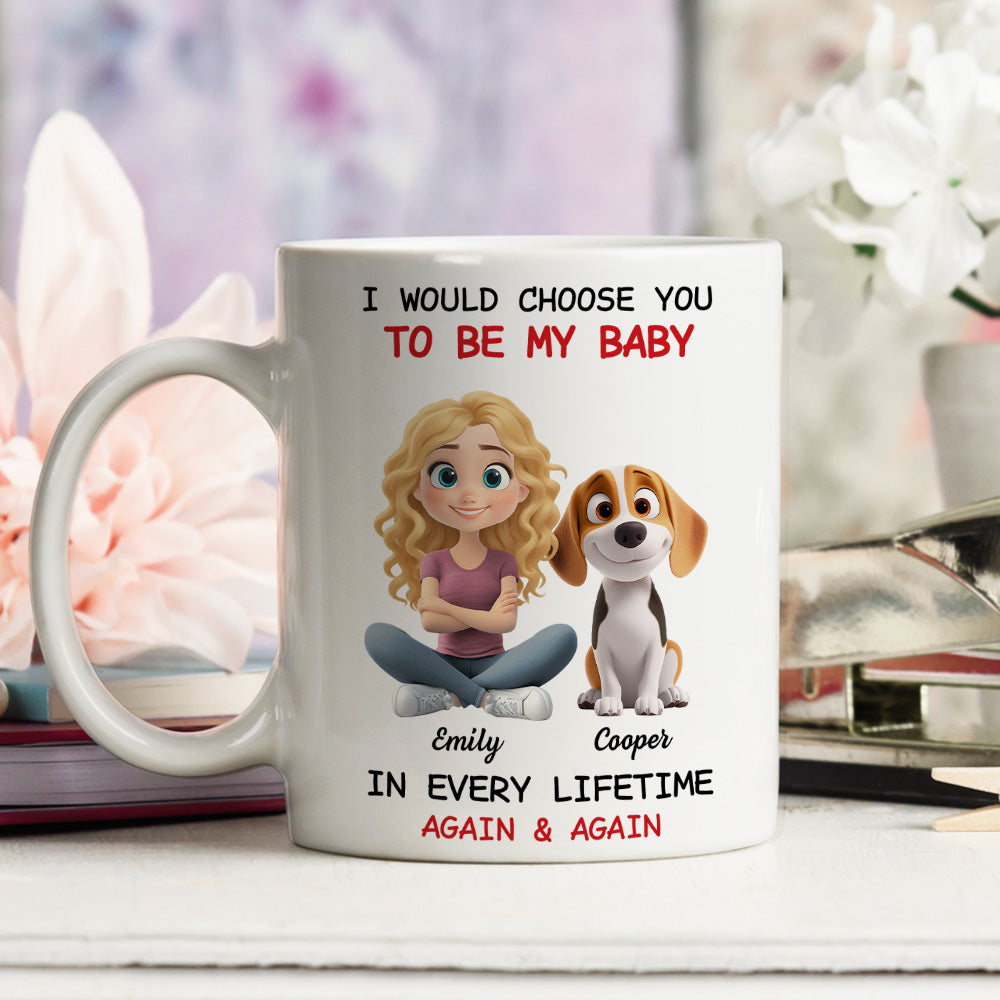 Custom Christmas Birthday Gifts For Dog Dad, Dog Lovers • Over And Over Again - Personalized Coffee Mug