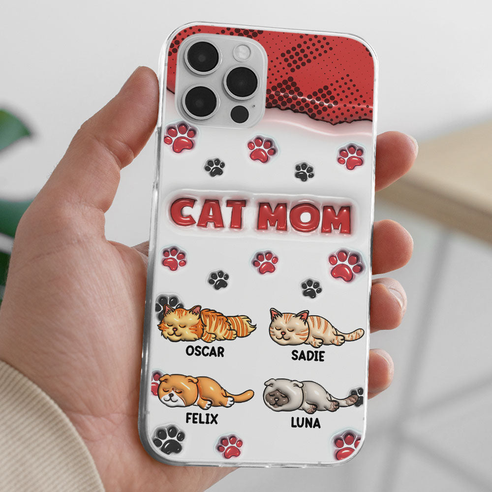 Cat Mom Version - Personalized 3D Inflated Effect Phone Case