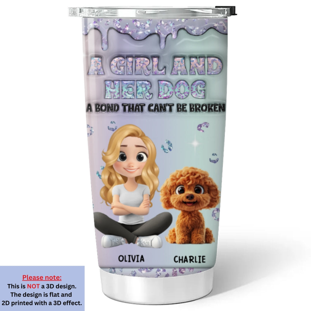 Custom Christmas Birthday Gifts For Dog Mom, Dog Lovers • Give You My Love - Personalized 3D Effect Tumbler