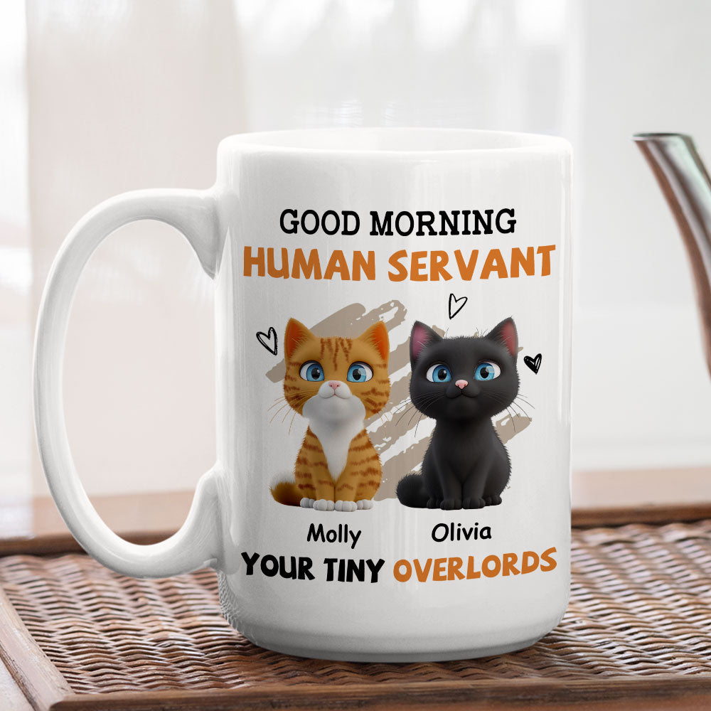 Custom Christmas Birthday Gifts For Cat Lovers • To My Human Servant Ver 2 - Personalized Coffee Mug