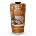 Custom Photo Christmas Birthday Gifts For Pet Mom, Pet Lovers • Stay Here With Cats Photo - Personalized Tumbler