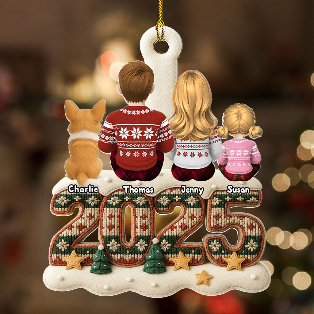 Custom Christmas Decor Home Birthday Gifts For Dog Lovers • Merry Christmas And Happy New Year - Personalized Acrylic Ornament