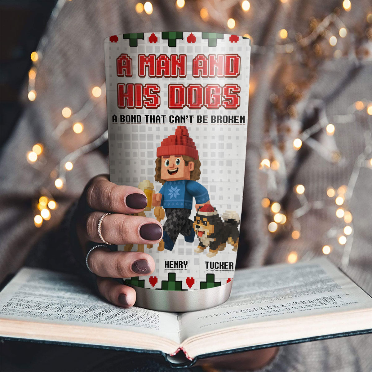 Custom Christmas Birthday Gifts For Dog Lovers • Me And My Dog Christmas - Personalized Tumbler