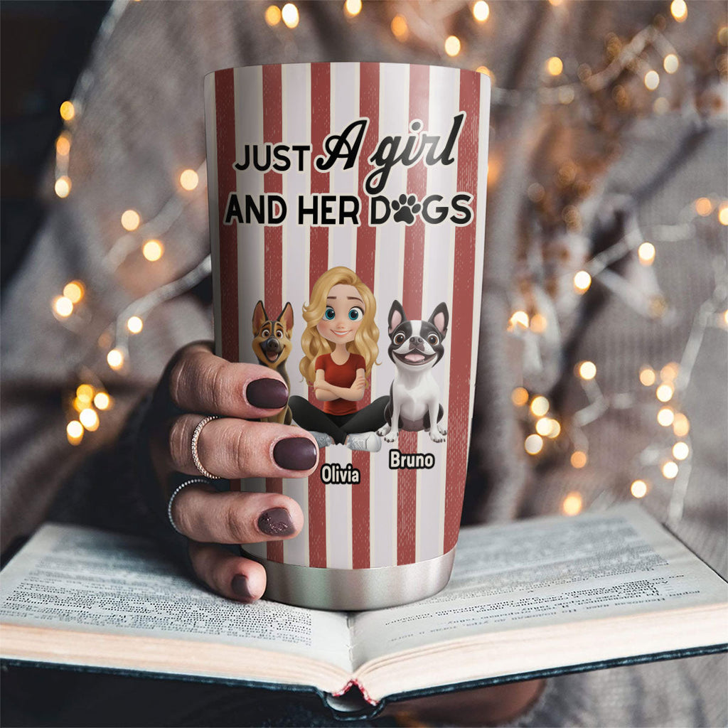 Custom Christmas Birthday Gifts For Dog Lovers • Just You And Me - Personalized Tumbler