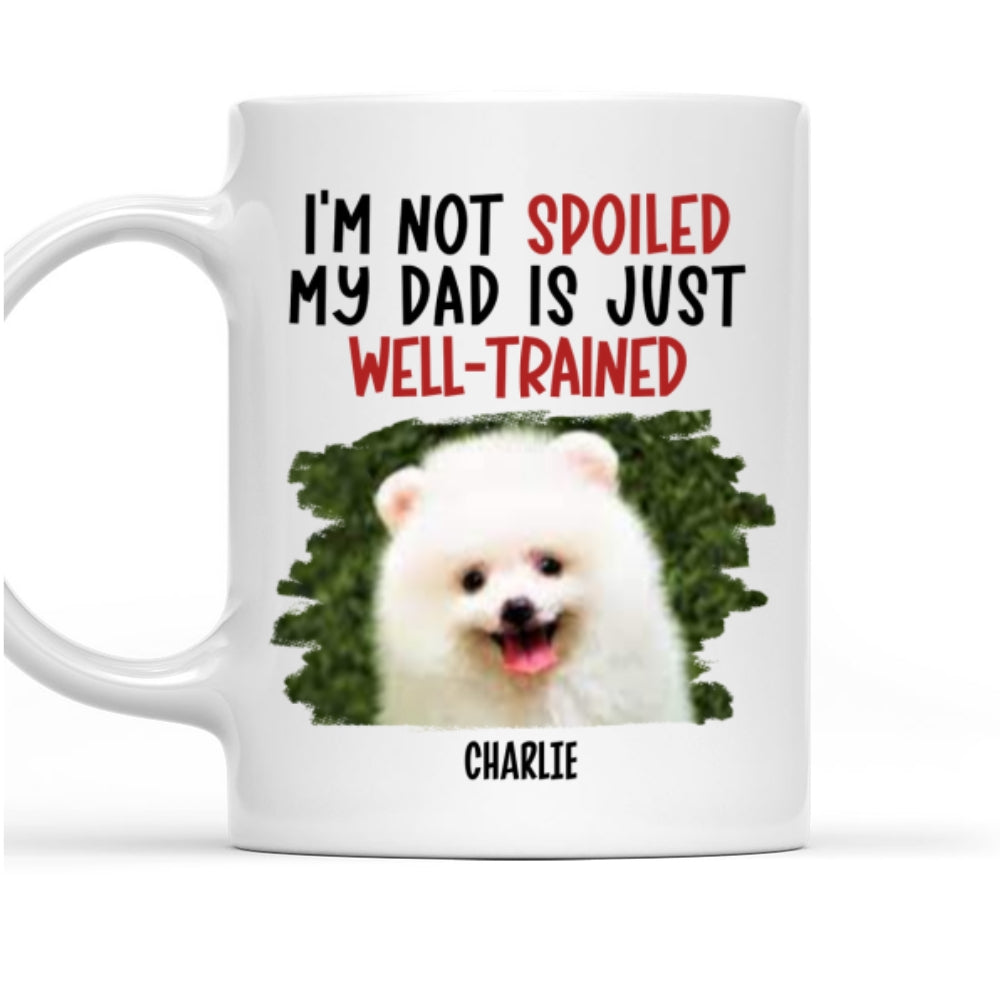 My Dad Is Well Trained Photo - Personalized Coffee Mug