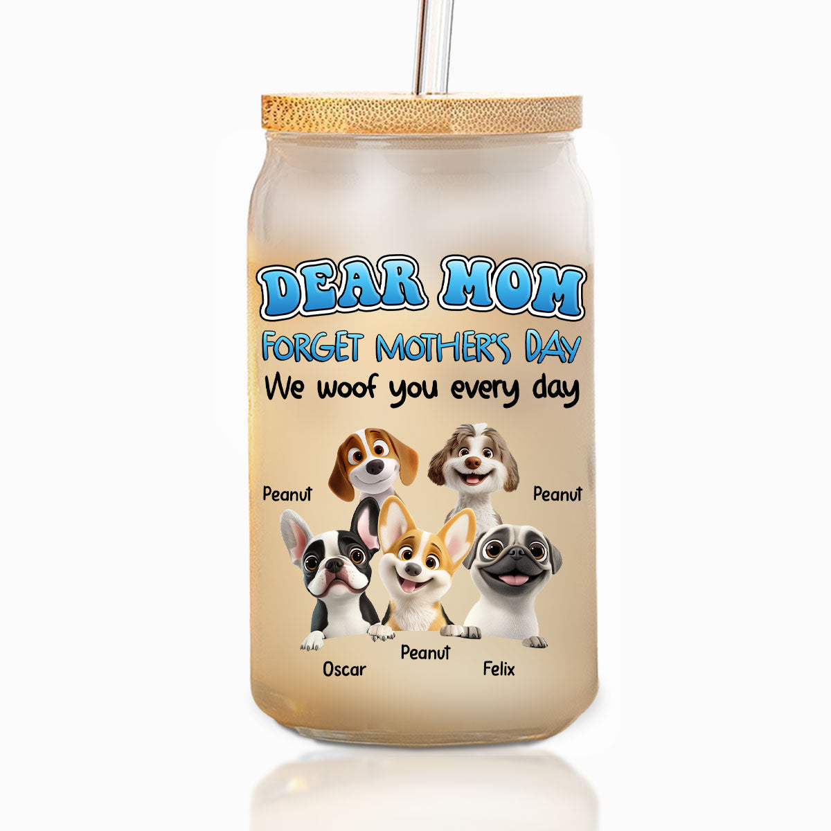 I Woof You Every Day - Personalized Glass Can