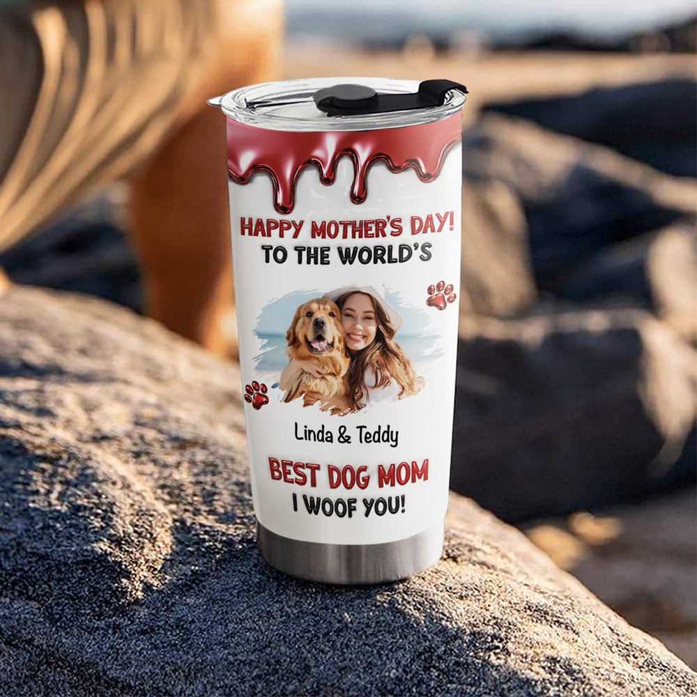 Custom Photo Mother's day Birthday Gifts For Dog Mom, Dog Lovers • Dog Mom Special Day Photo - Personalized Tumbler