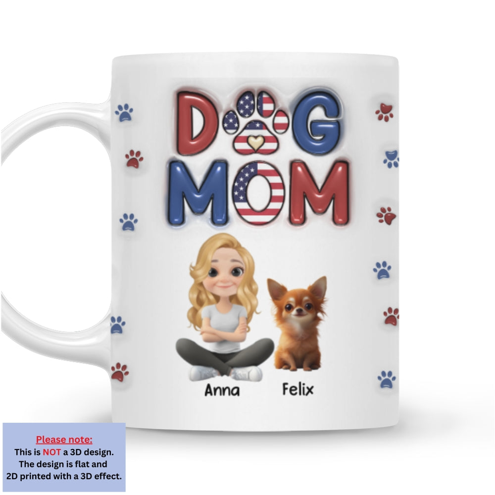 Custom Father's day Birthday Gifts For Dog Dad, Dog Lovers • My Lovely Dog - Personalized 3D Inflated Effect Mug