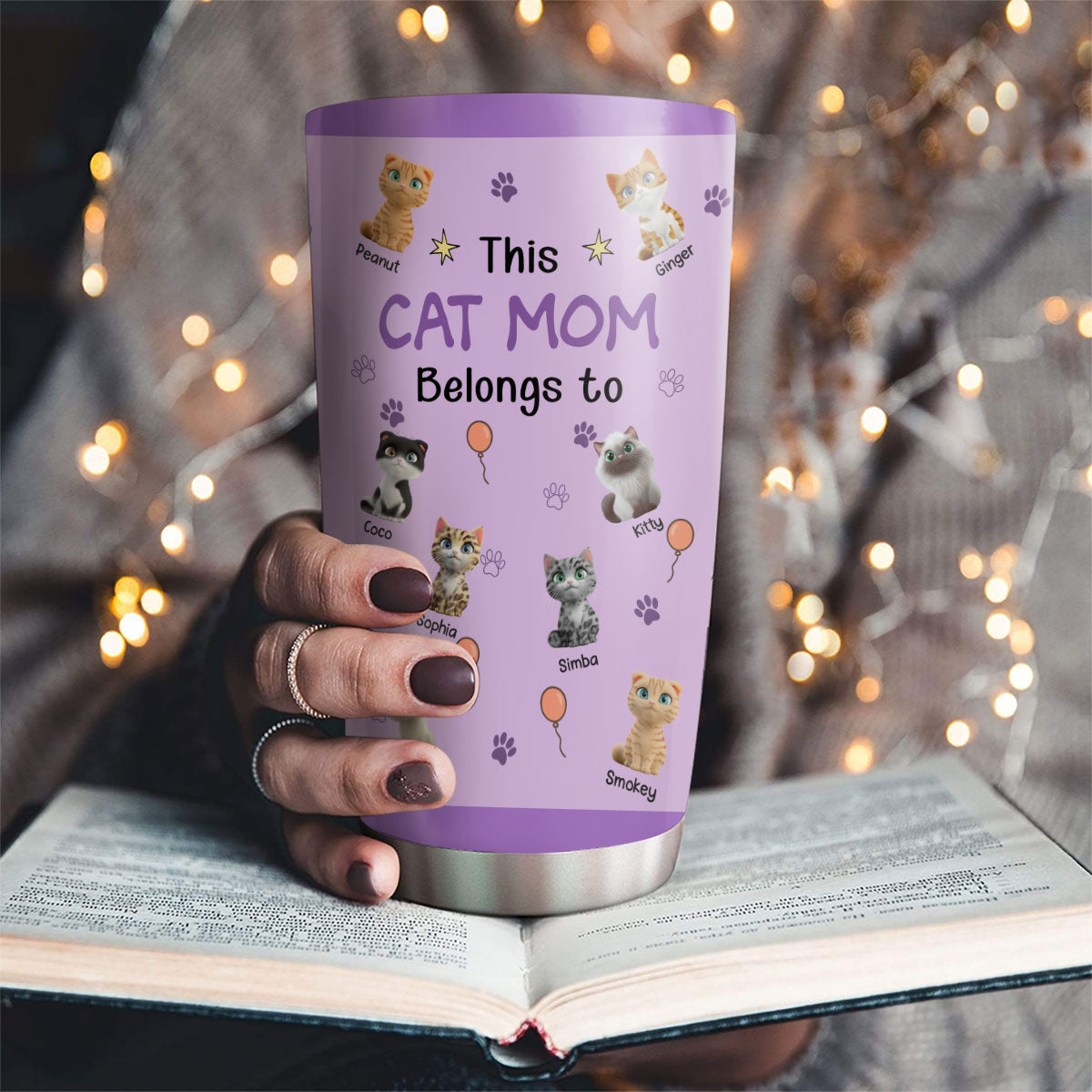 Custom Mother's day Birthday Gifts For Cat Mom, Cat Lovers • This Cat Mom Is Ours - Personalized Tumbler