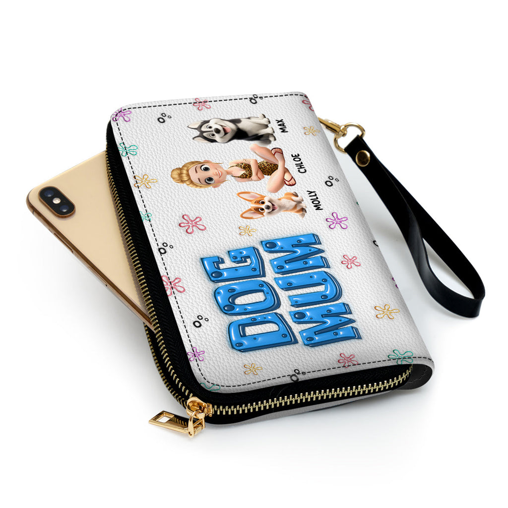 Sponge Dog Mom Version 2 - Personalized Leather Wallet